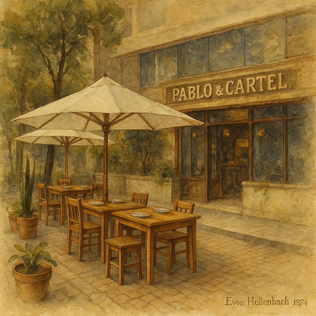 Franz von Hellenbach's Watercolor of Pablo & Cartel
