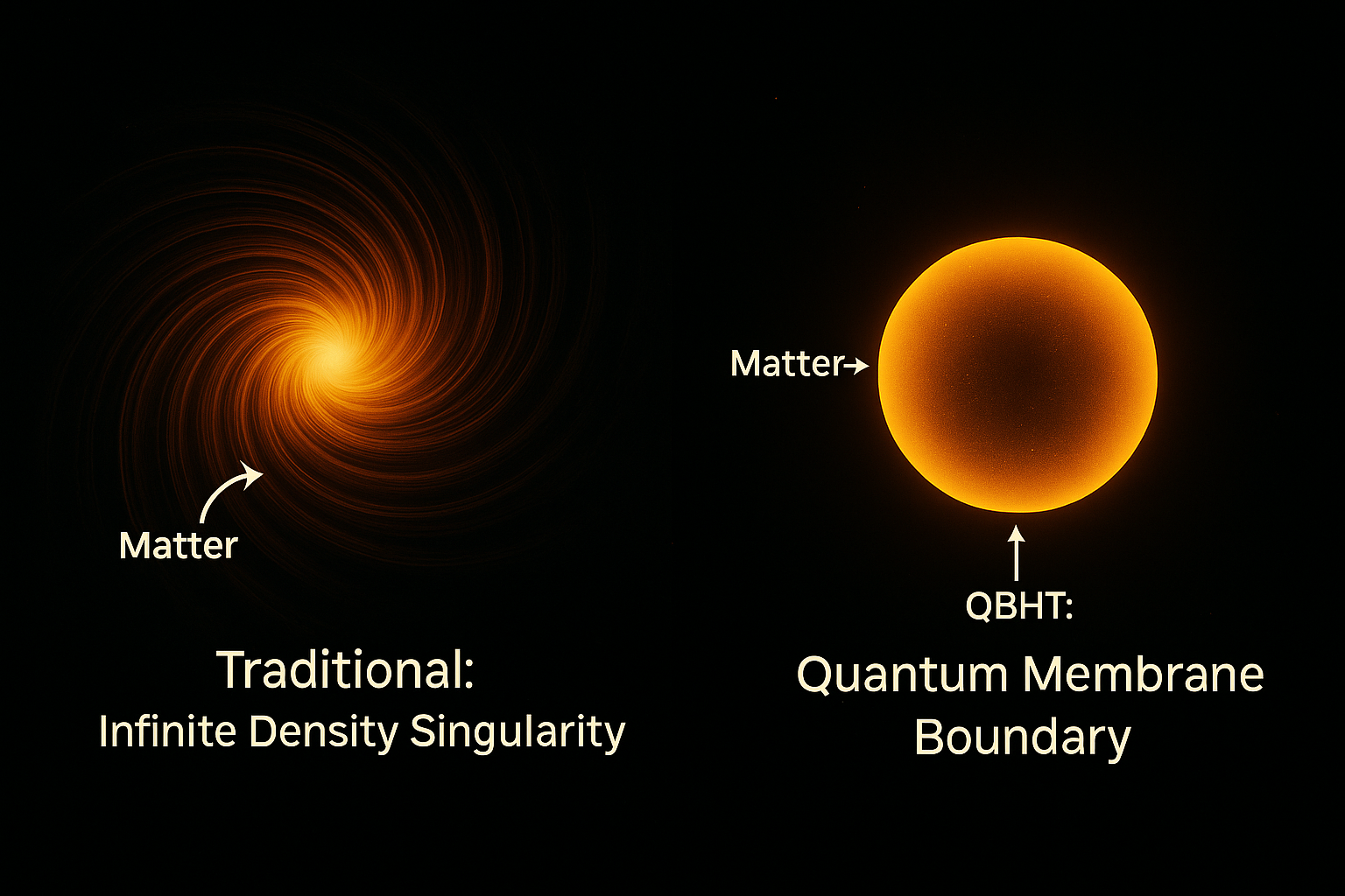 Traditional vs QBHT Black Hole Models