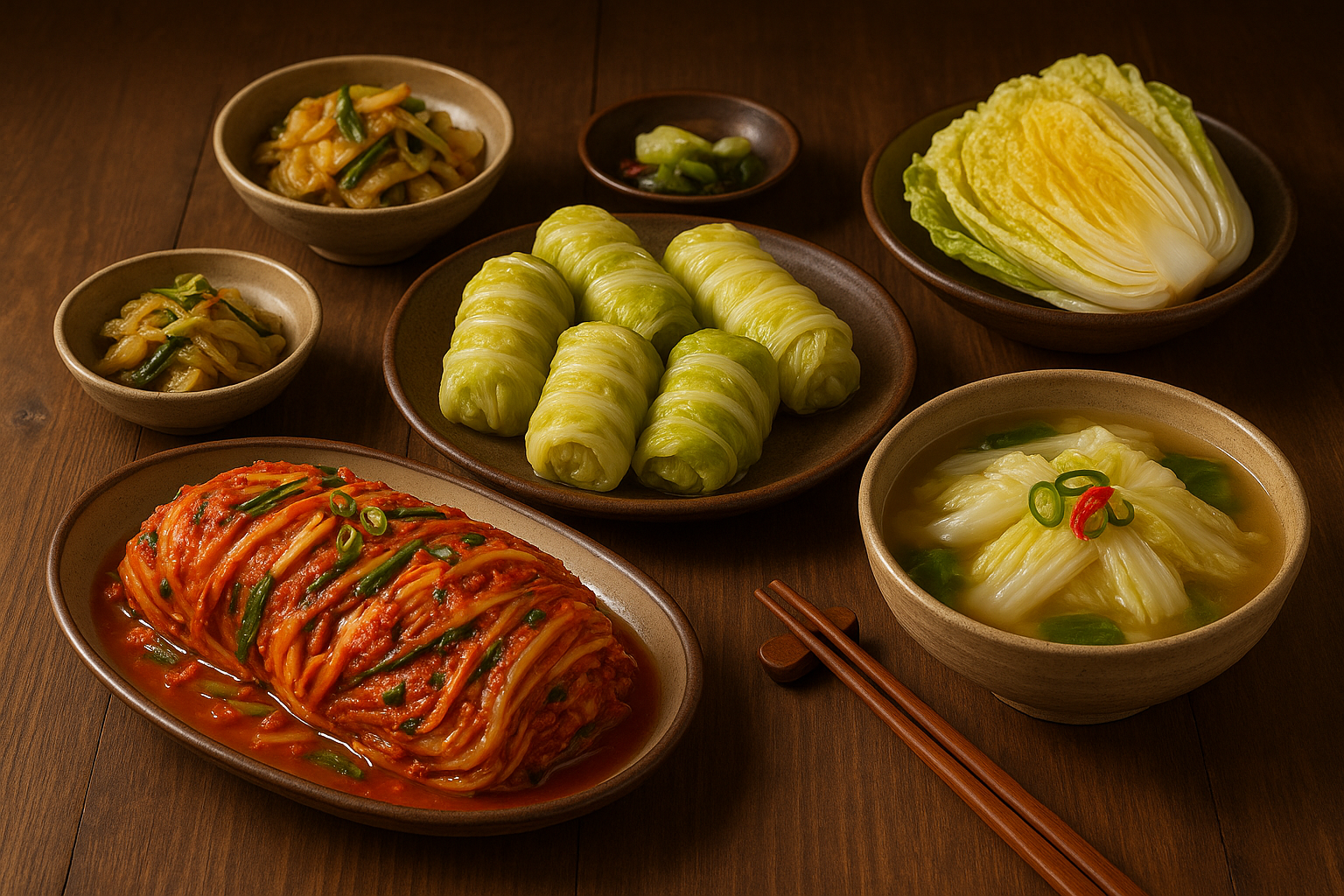 다양한 배추 요리들