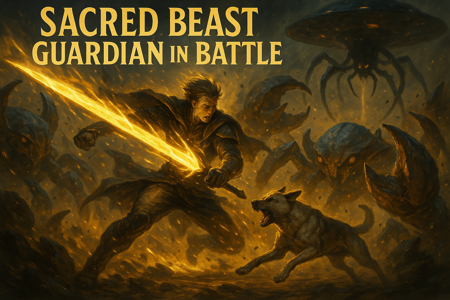 Sacred Beast Guardian in Battle