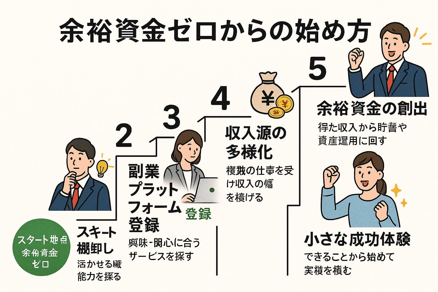 余裕資金ゼロからの始め方