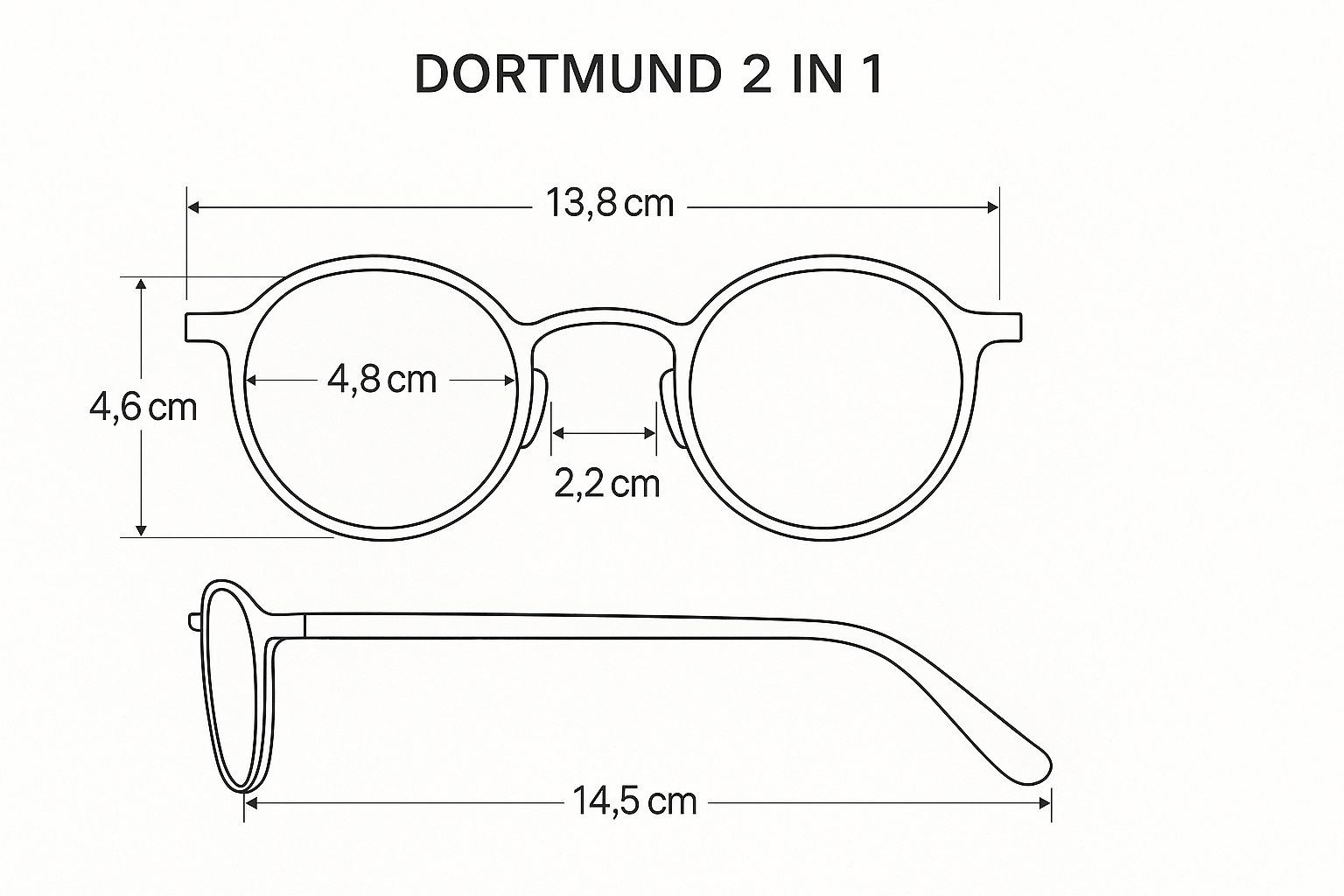 Medidas do Dortmund 2 em 1