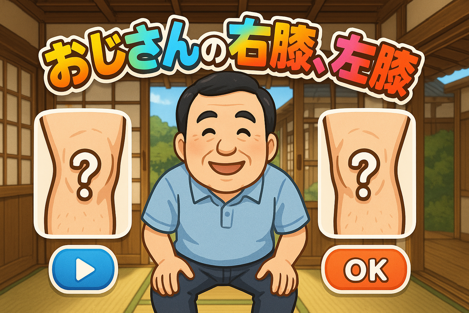 おじさんの右膝、左膝ゲーム