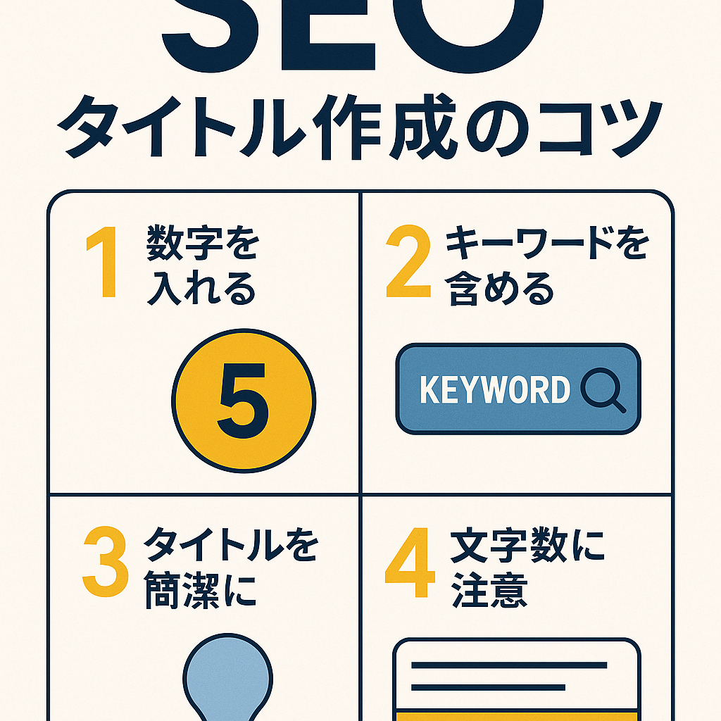 SEOタイトル作成のコツ