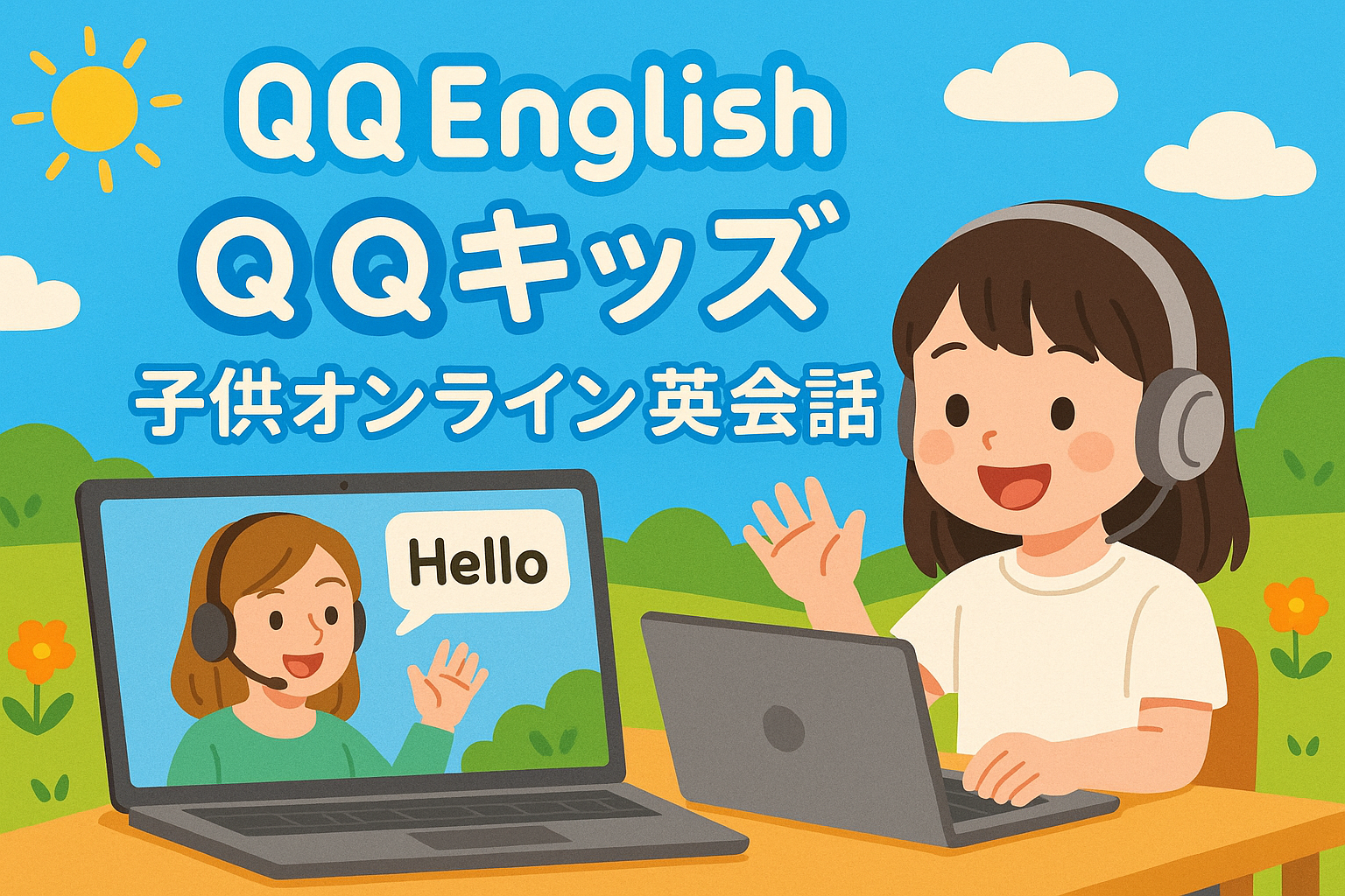 QQEnglish QQキッズ オンライン英会話の楽しい学習風景