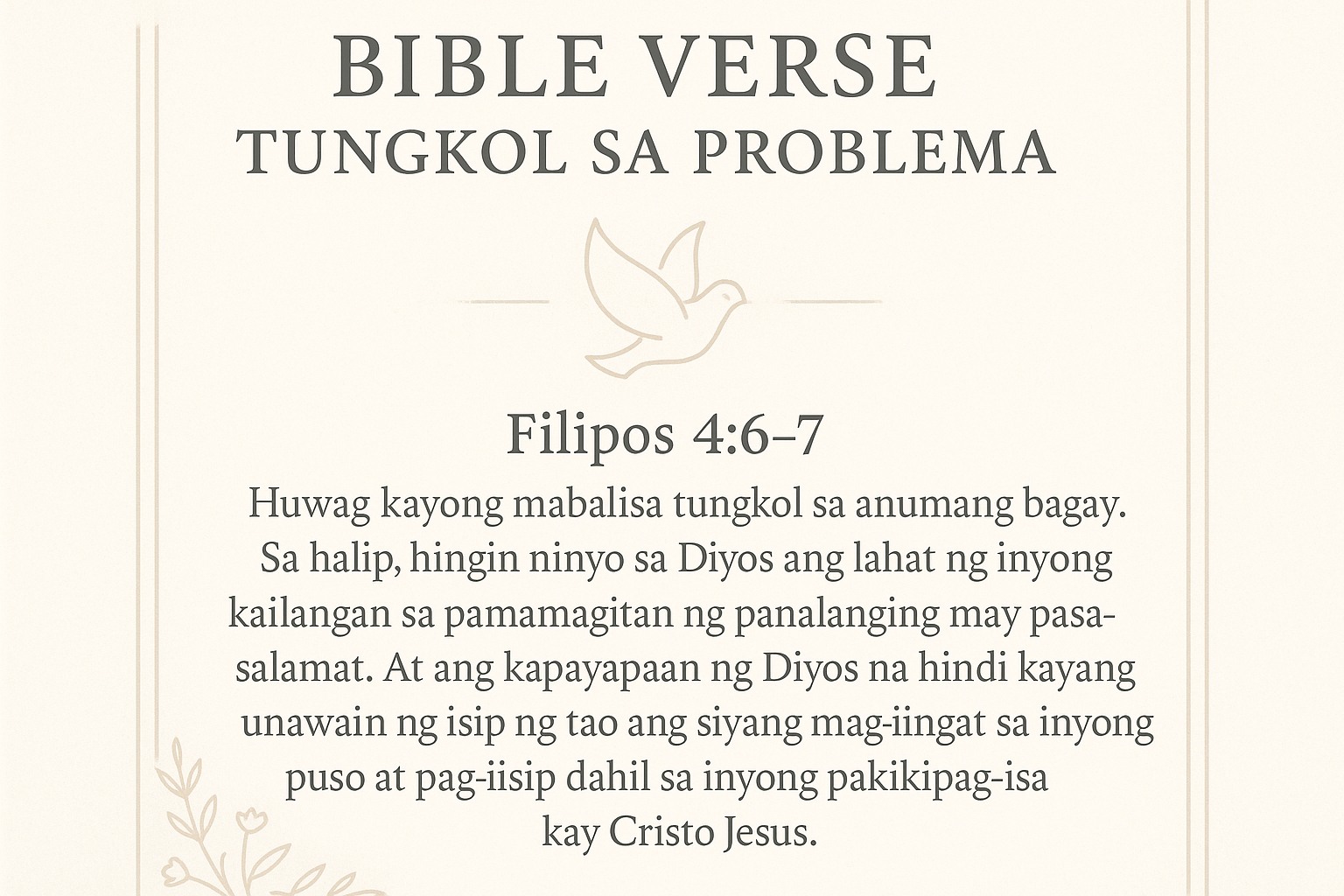 Bible Verse Tungkol Sa Problema