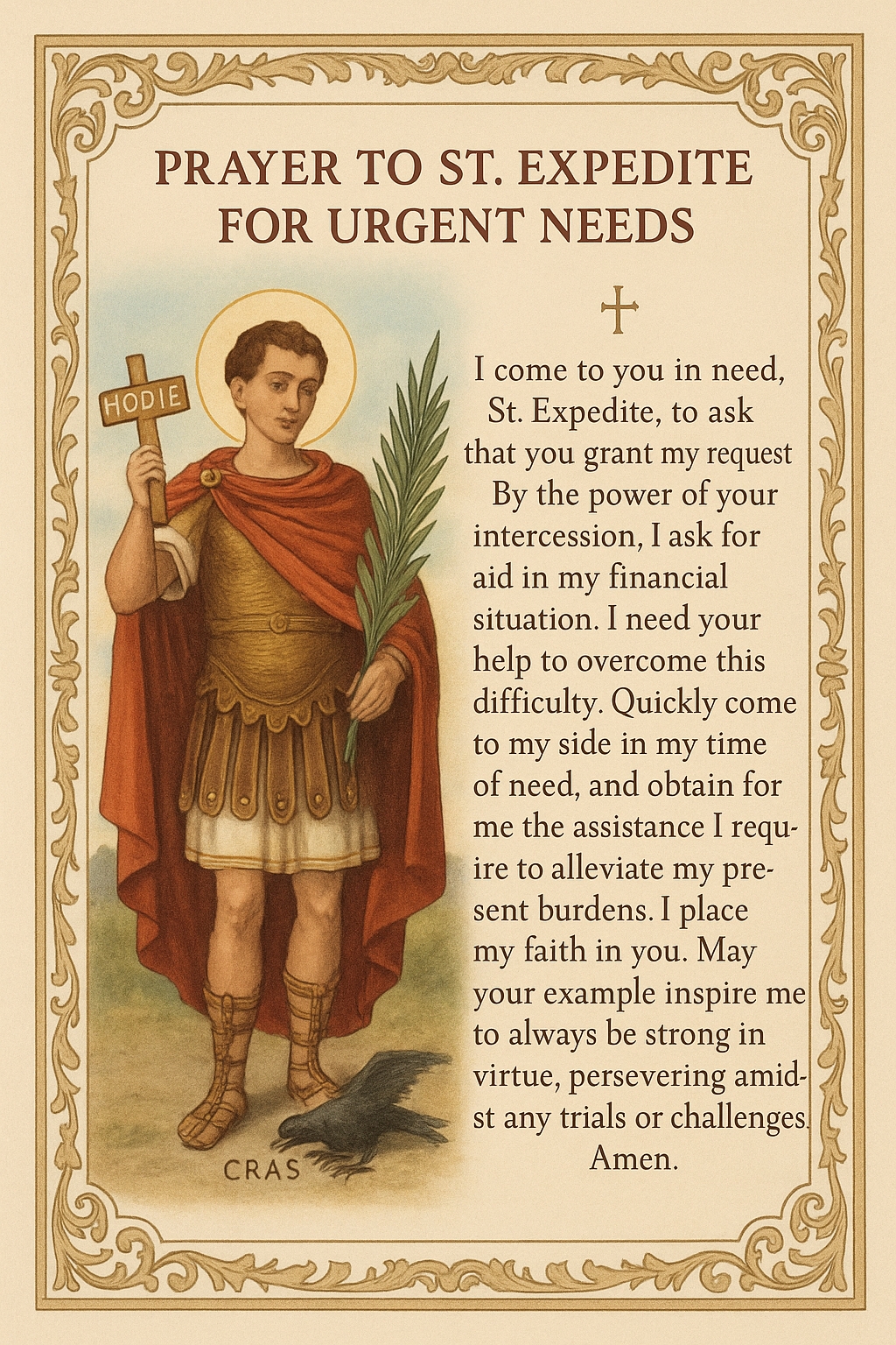 Prayer to St. Expedite for Urgent Needs