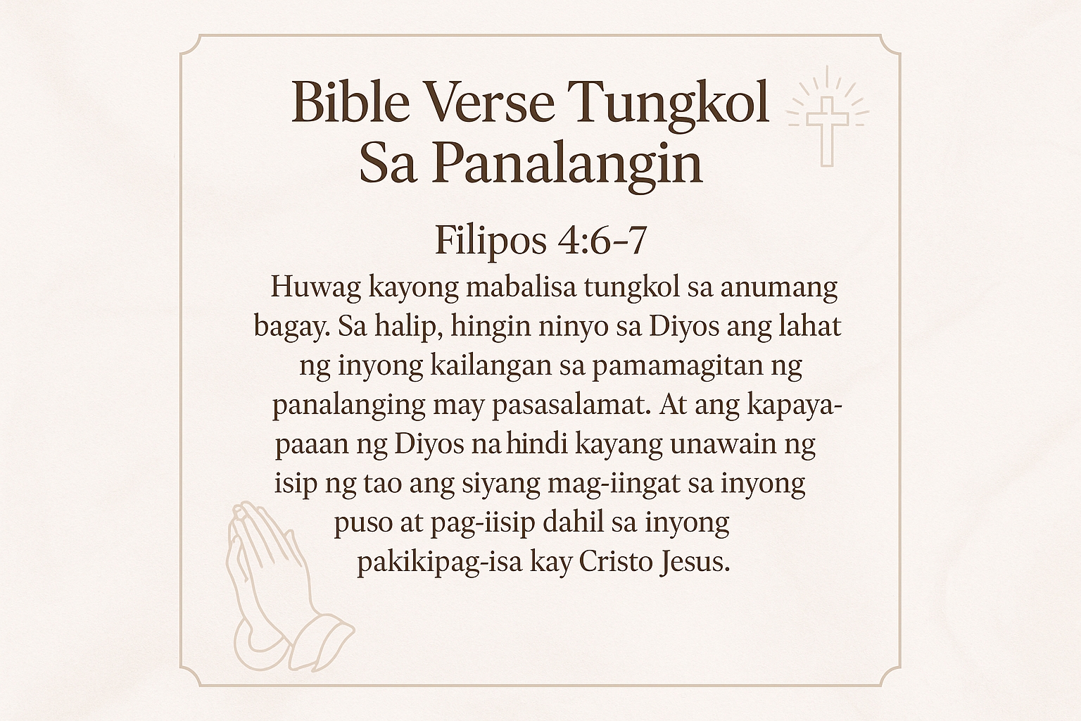 Bible Verse Tungkol Sa Panalangin