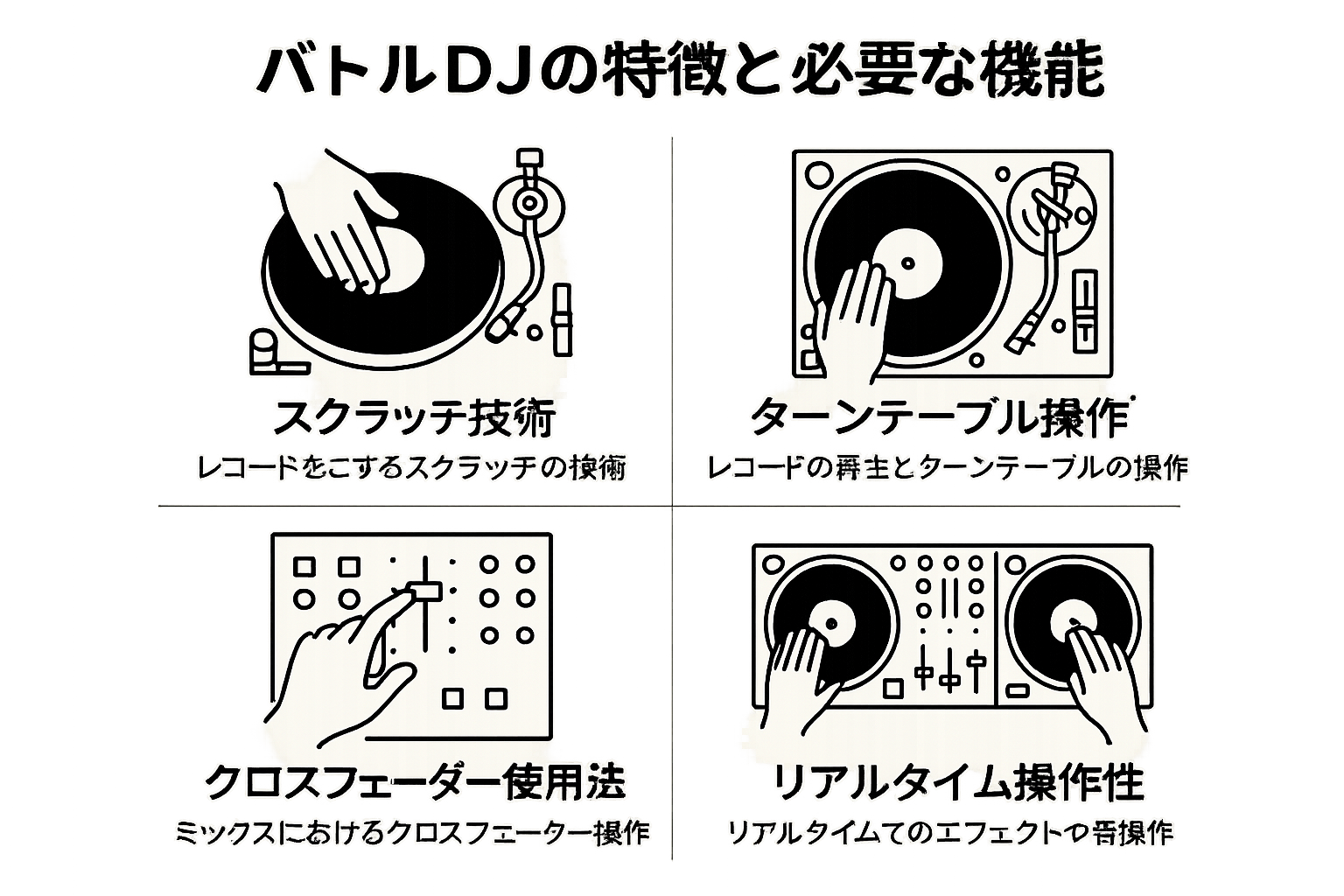 バトルDJの特徴と必要機能