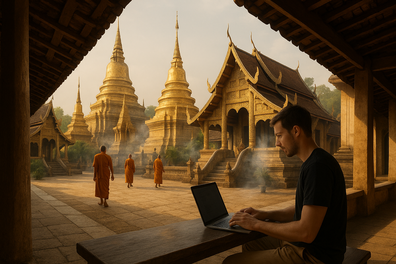 Buddhist Temple Workspace
