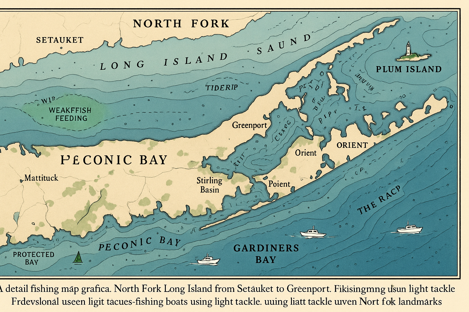 North Fork Fishing Map