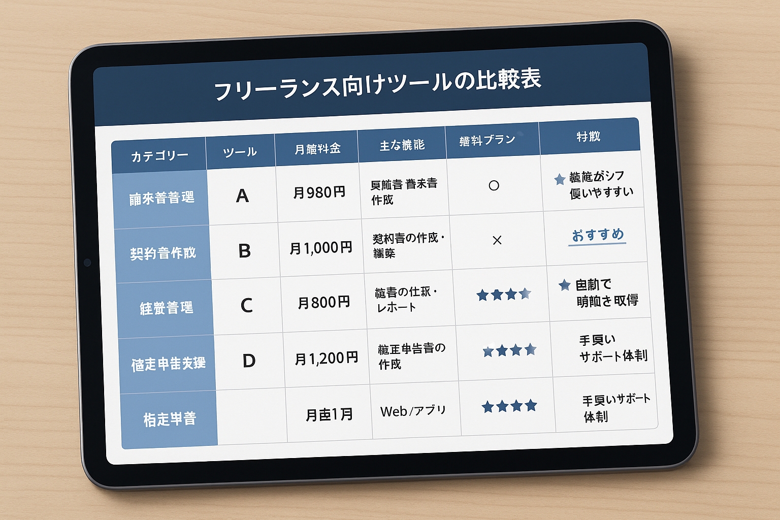 ツール比較表