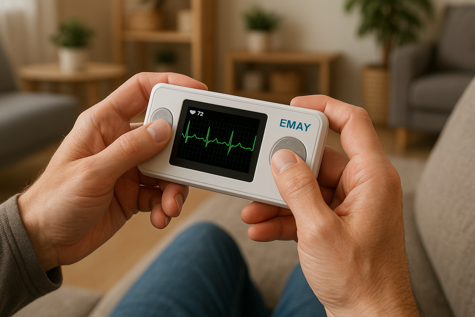 EMAY ECG Monitor in Home Healthcare Use