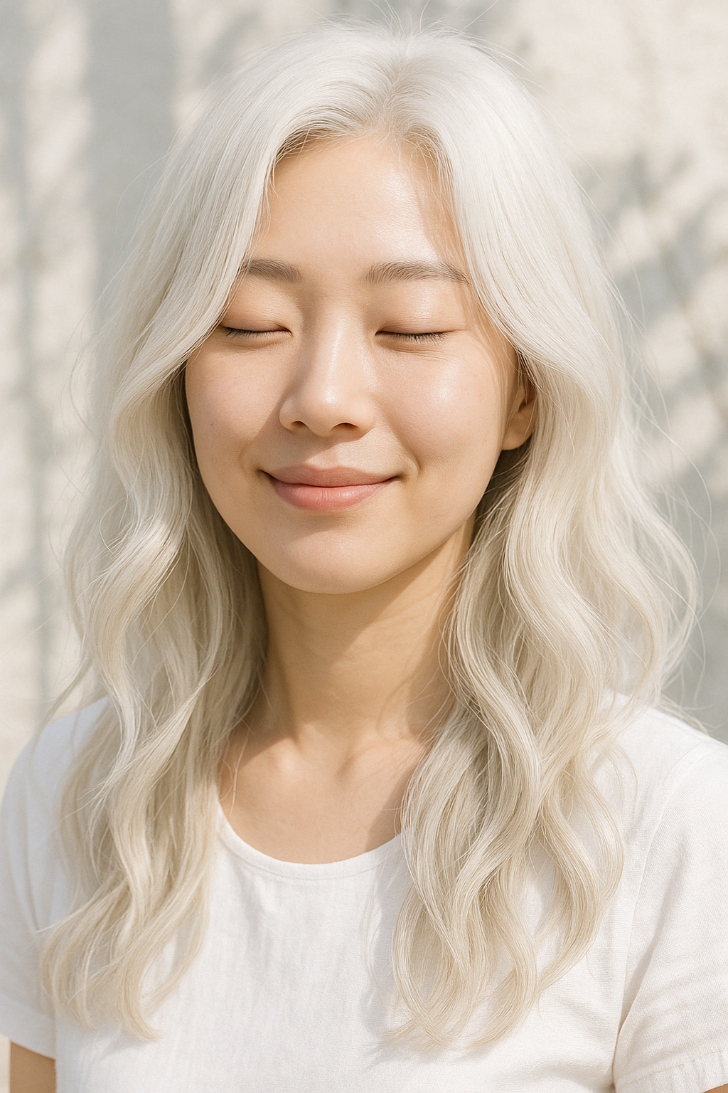 완성된 아름다운 백금발