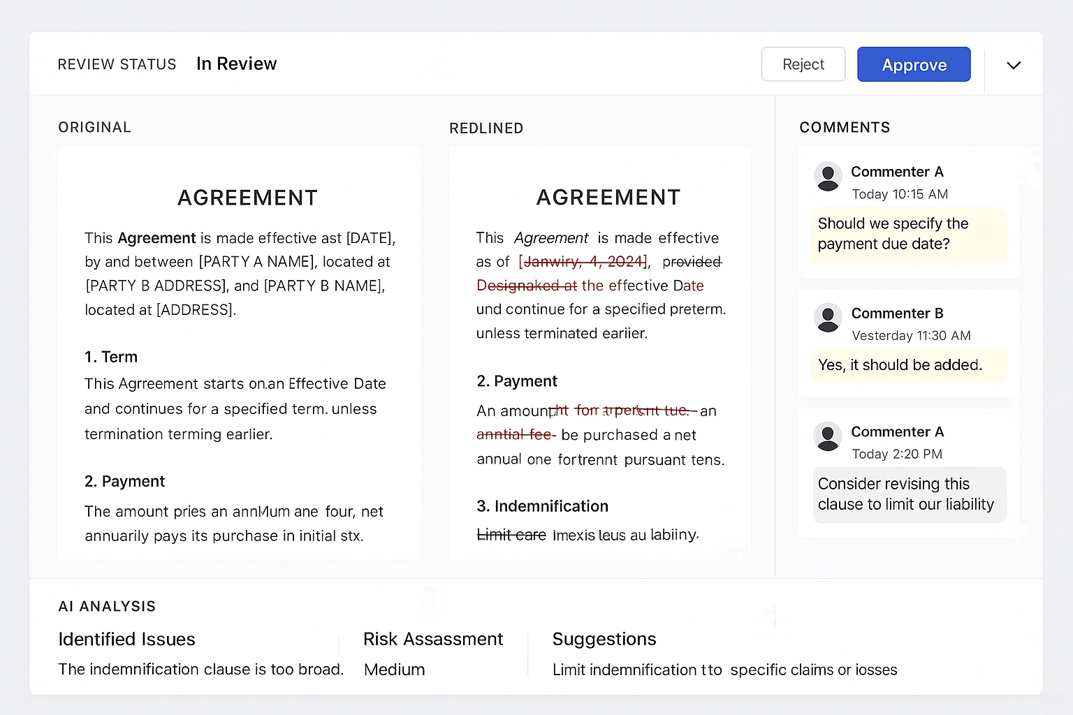 Contract Review Interface