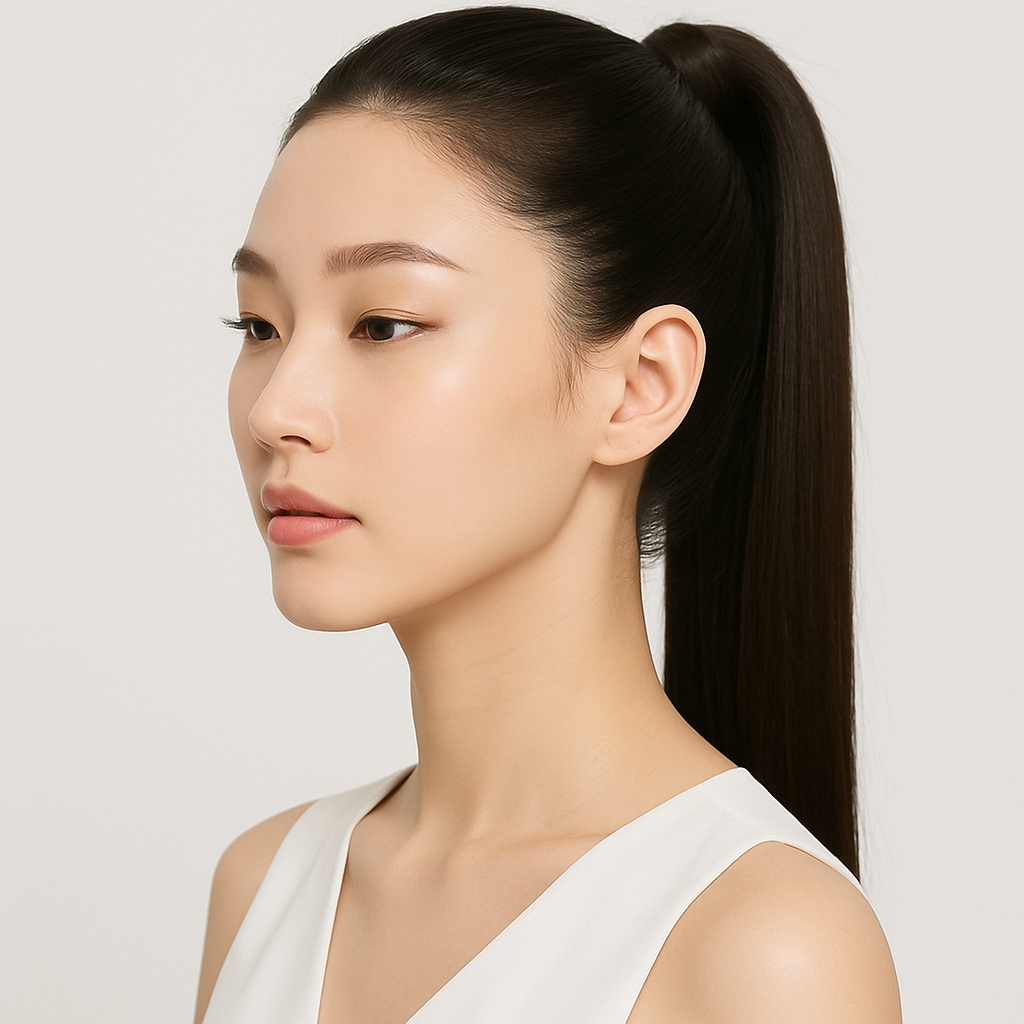 세련된 하이 포니테일 헤어스타일