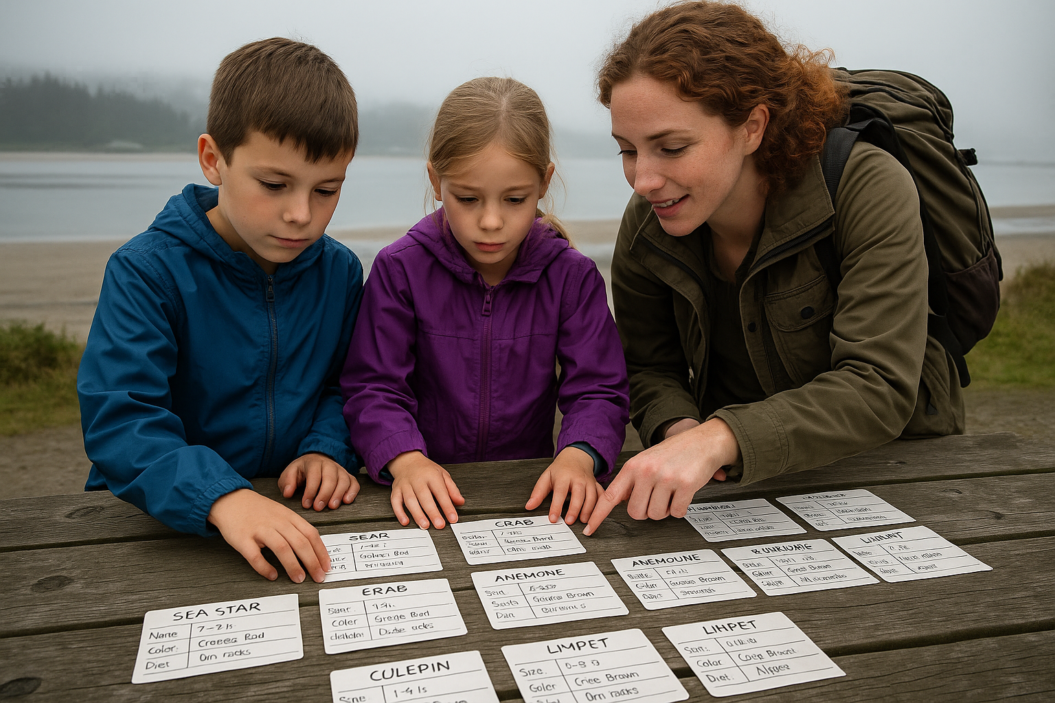 Organizing creature data cards