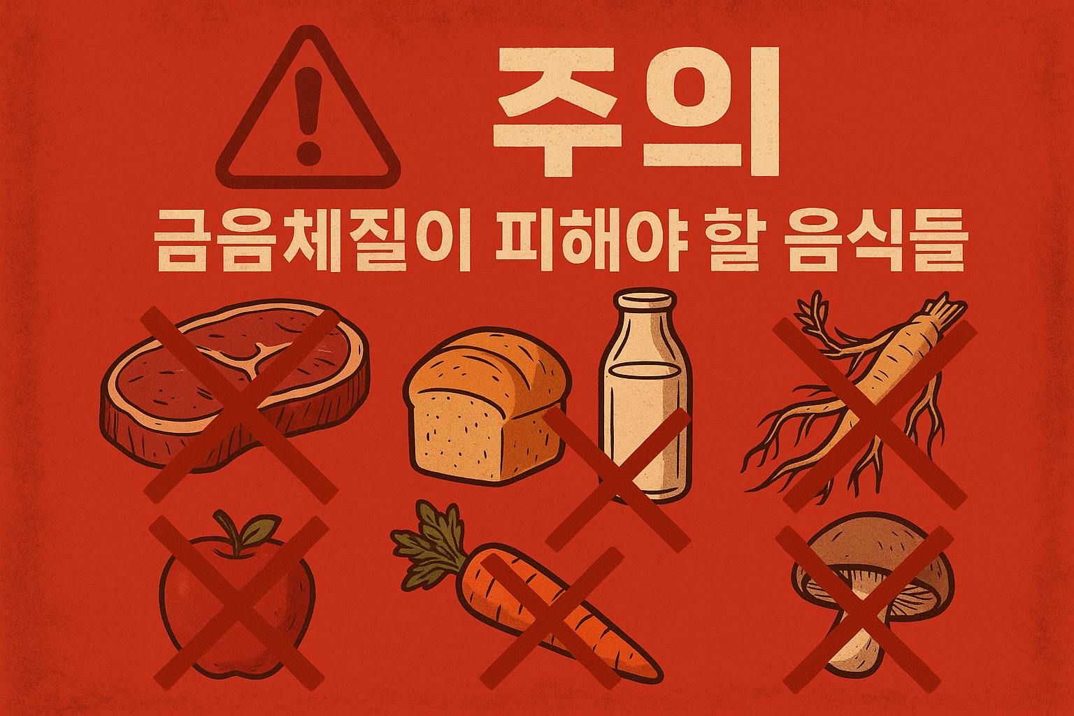 금음체질이 피해야 할 음식들