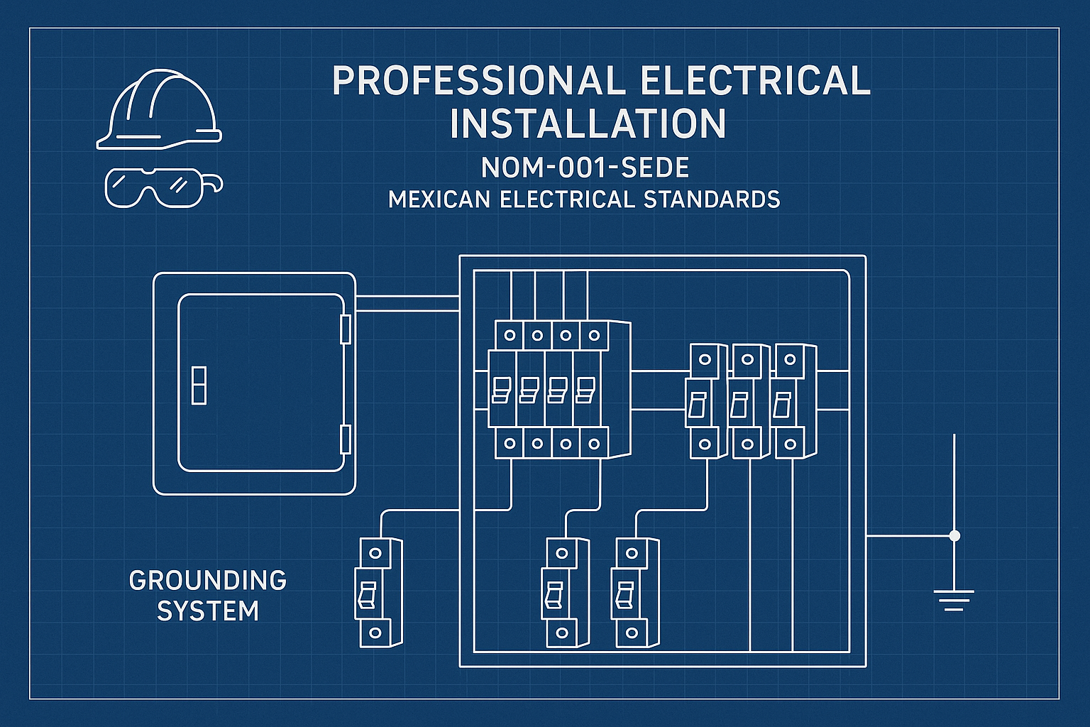 Diagrama profesional de instalación eléctrica NOM-001-SEDE