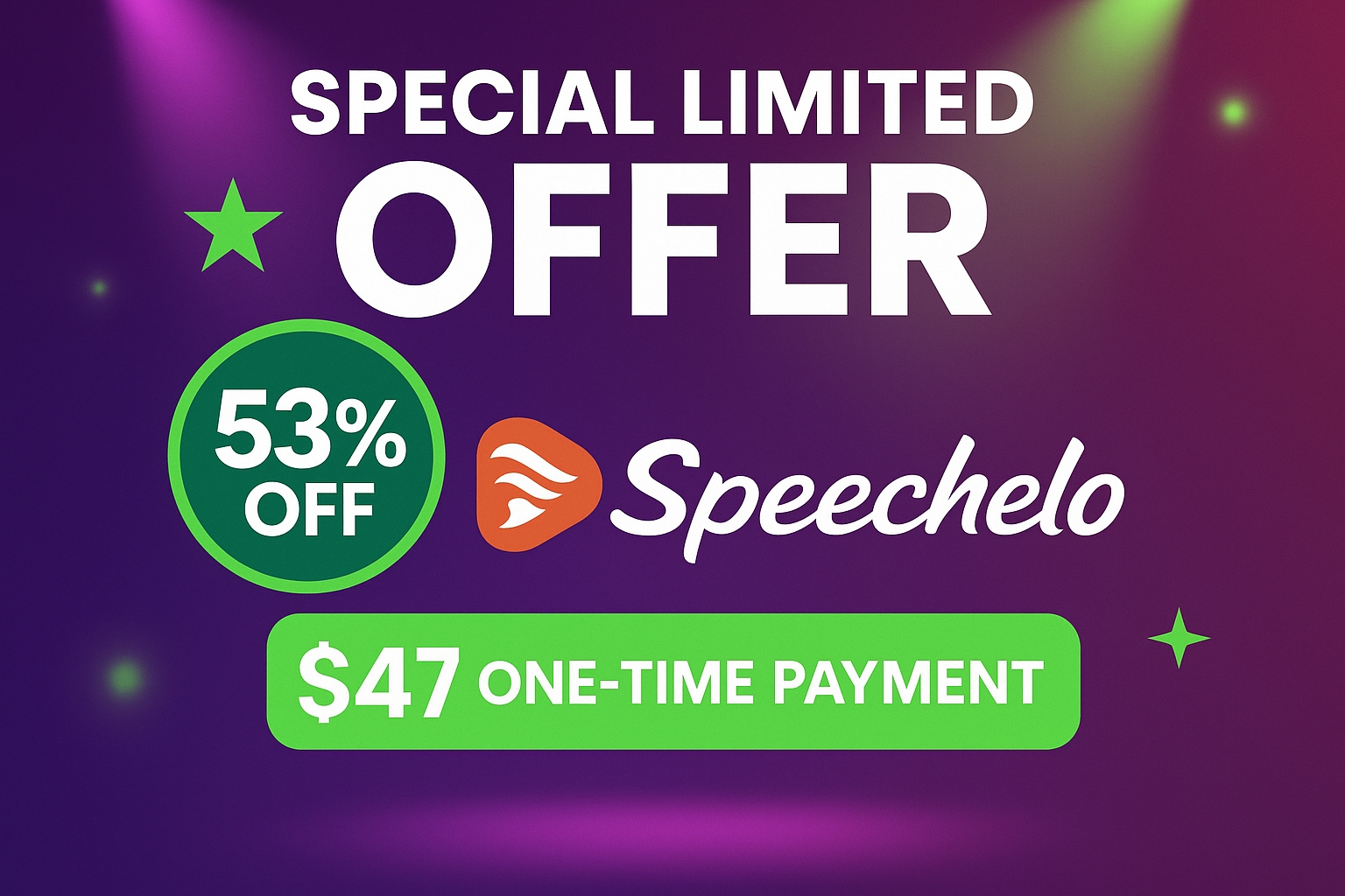 53% OFF Special Offer Speechelo