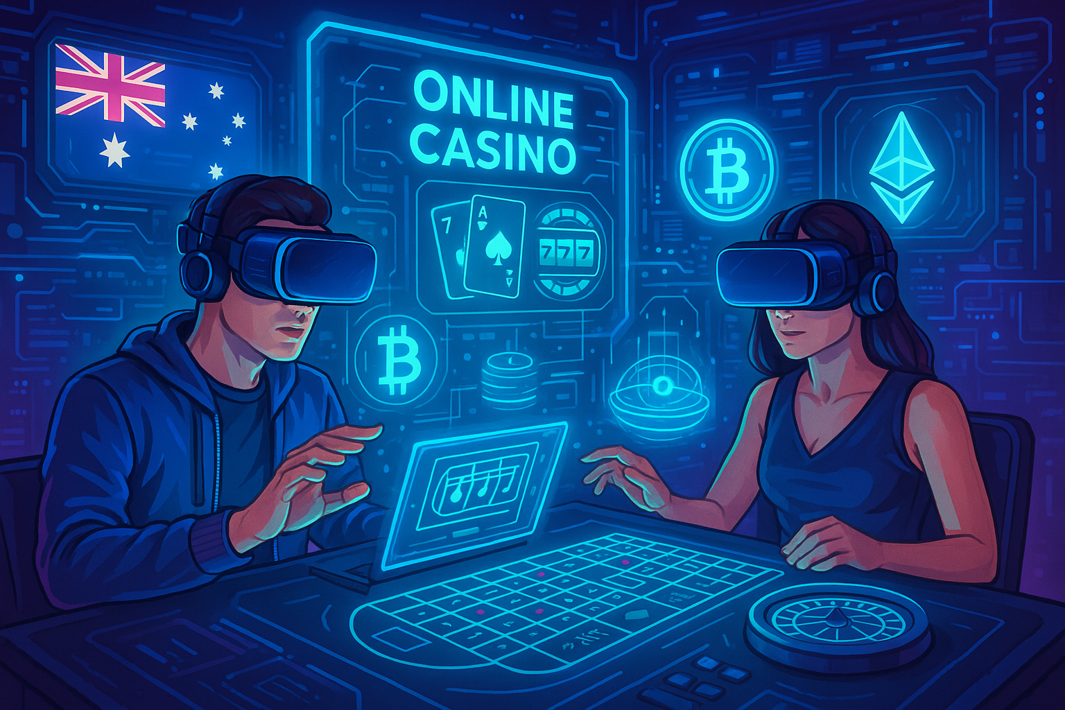 Futuristic Australian Online Casino Gaming with VR Technology