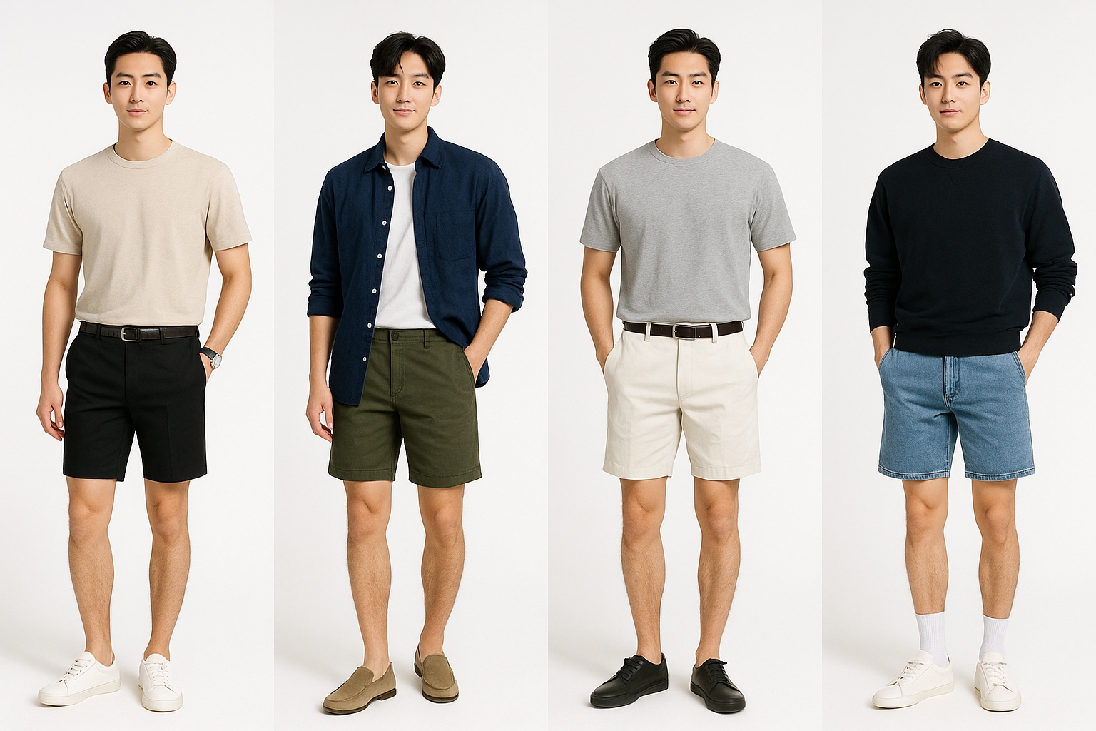 세련된 남성 반바지 패션