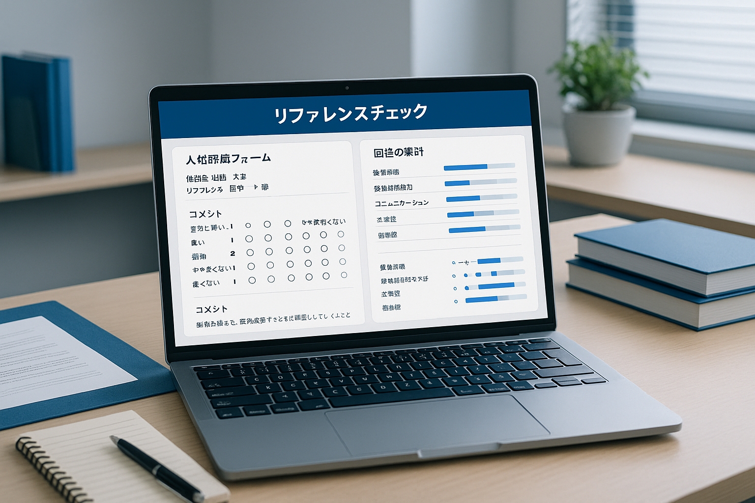 リファレンスチェックツールのインターフェース