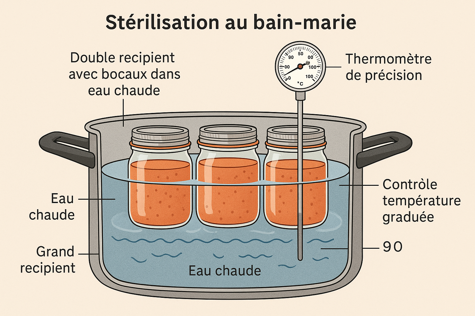 STÉRILISATION AU BAIN-MARIE