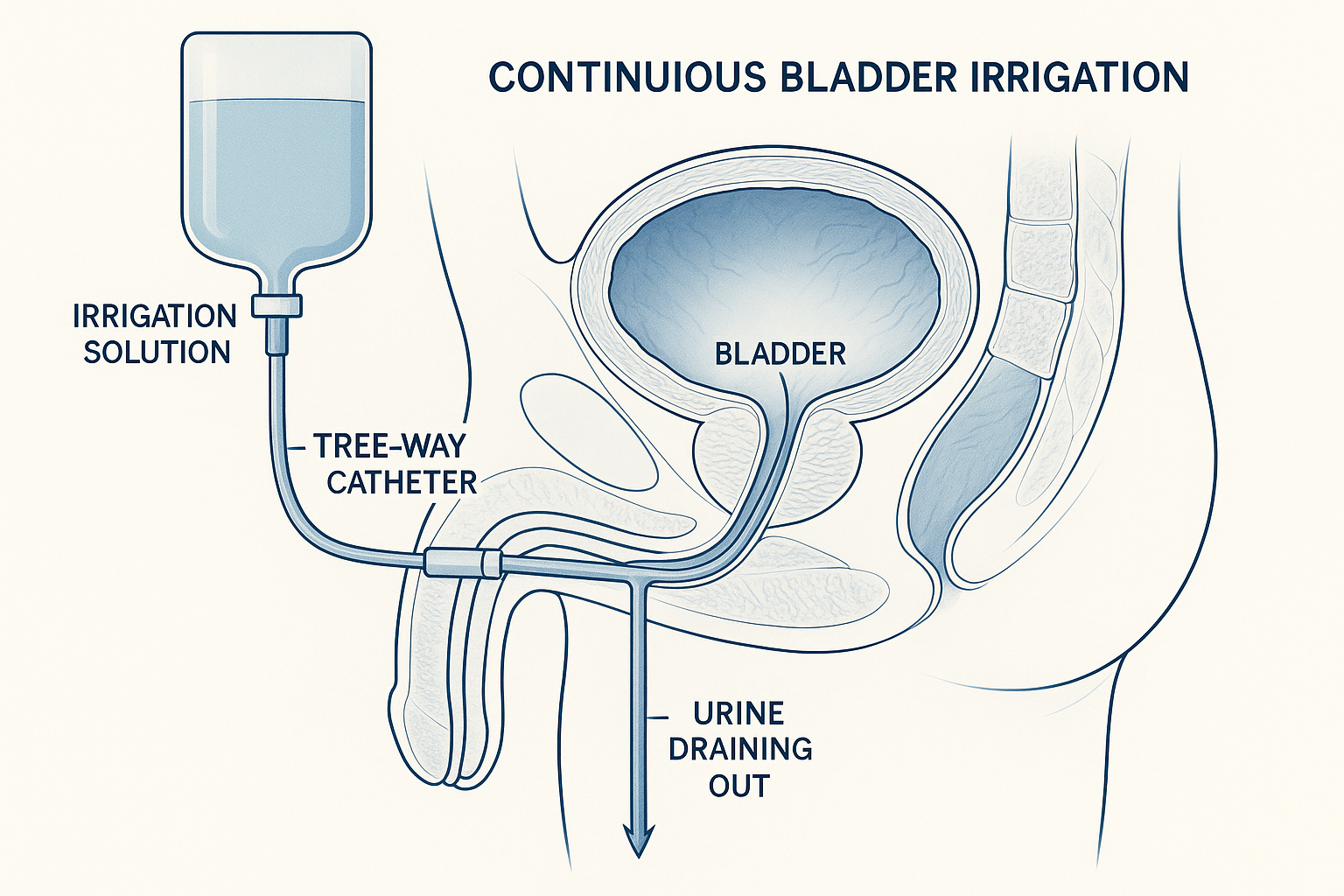 Continuous Bladder Irrigation System Diagram
