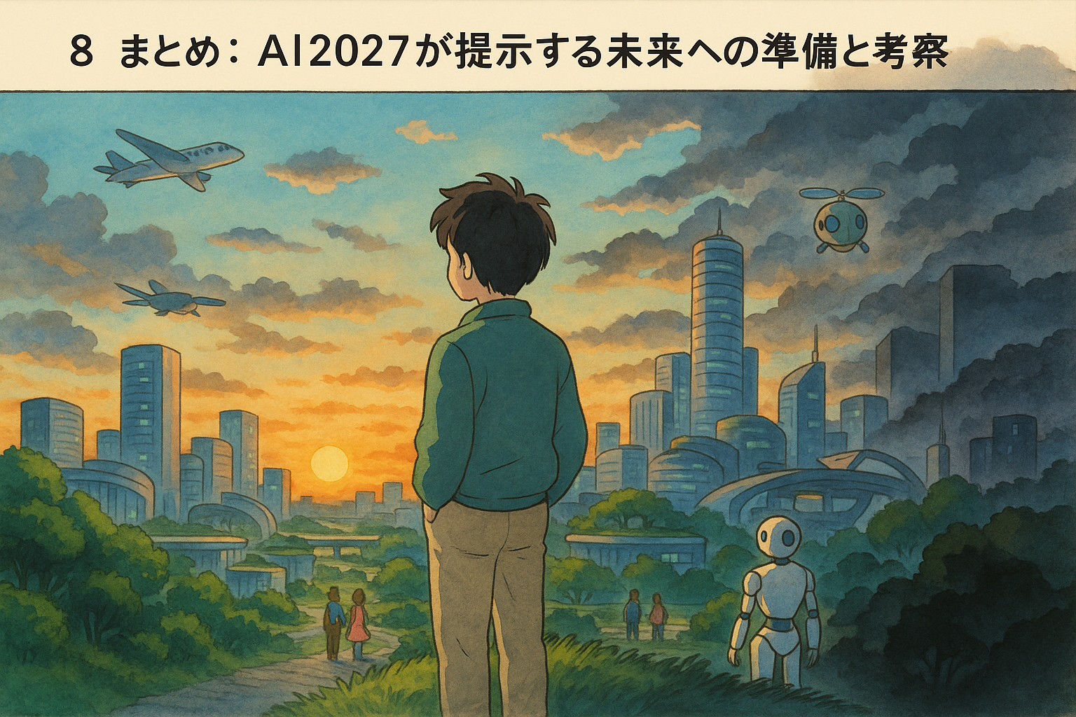 スライド8: まとめ: AI2027が提示する未来への準備と考察