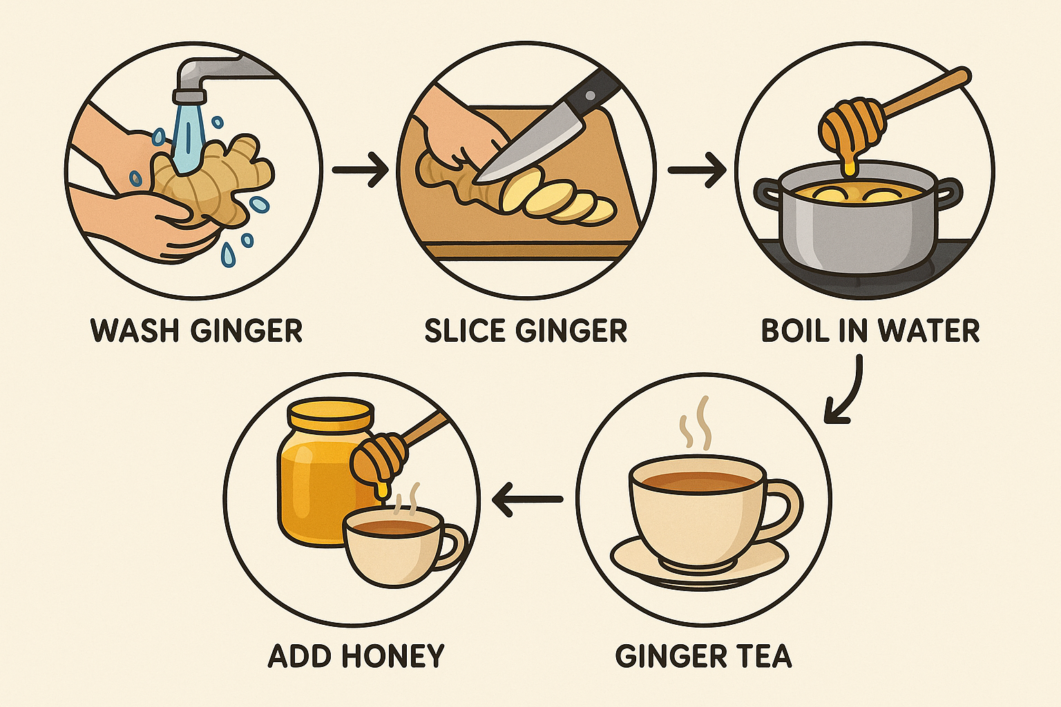 생강차 만들기 과정