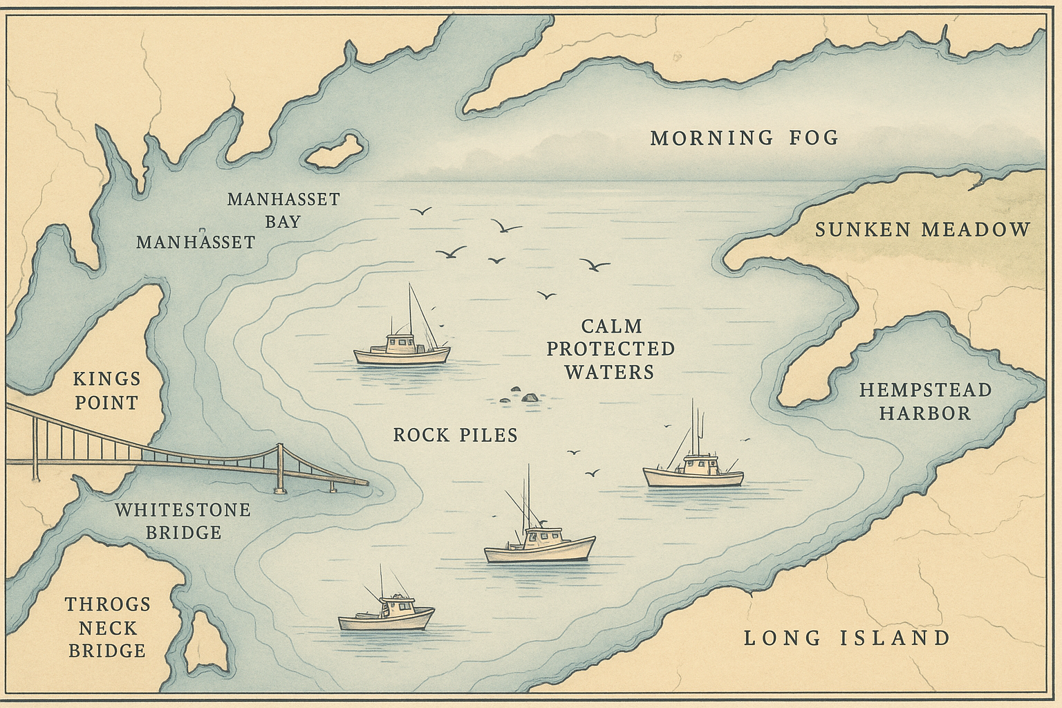 Western Sound Fishing Map