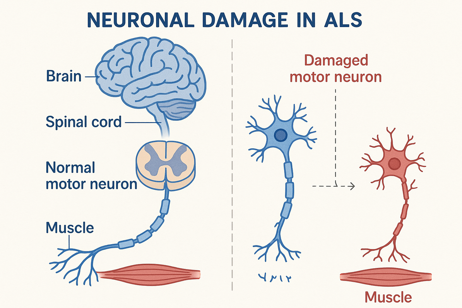 루게릭병의 신경 손상 과정