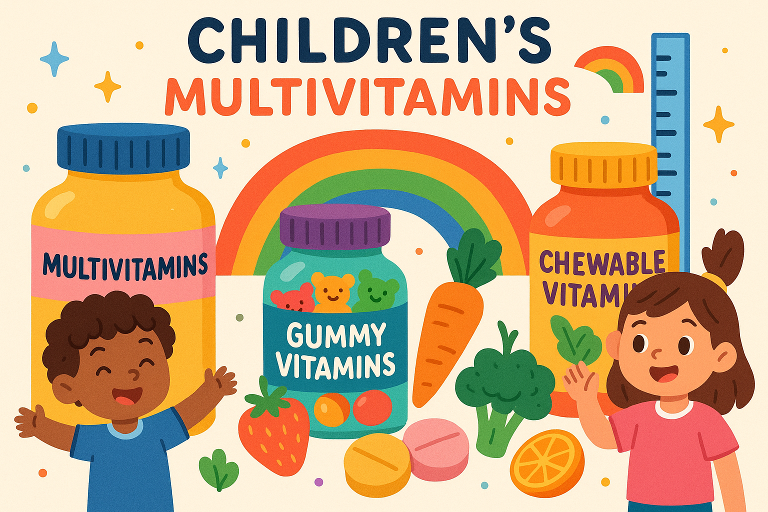 어린이 멀티비타민과 건강한 영양