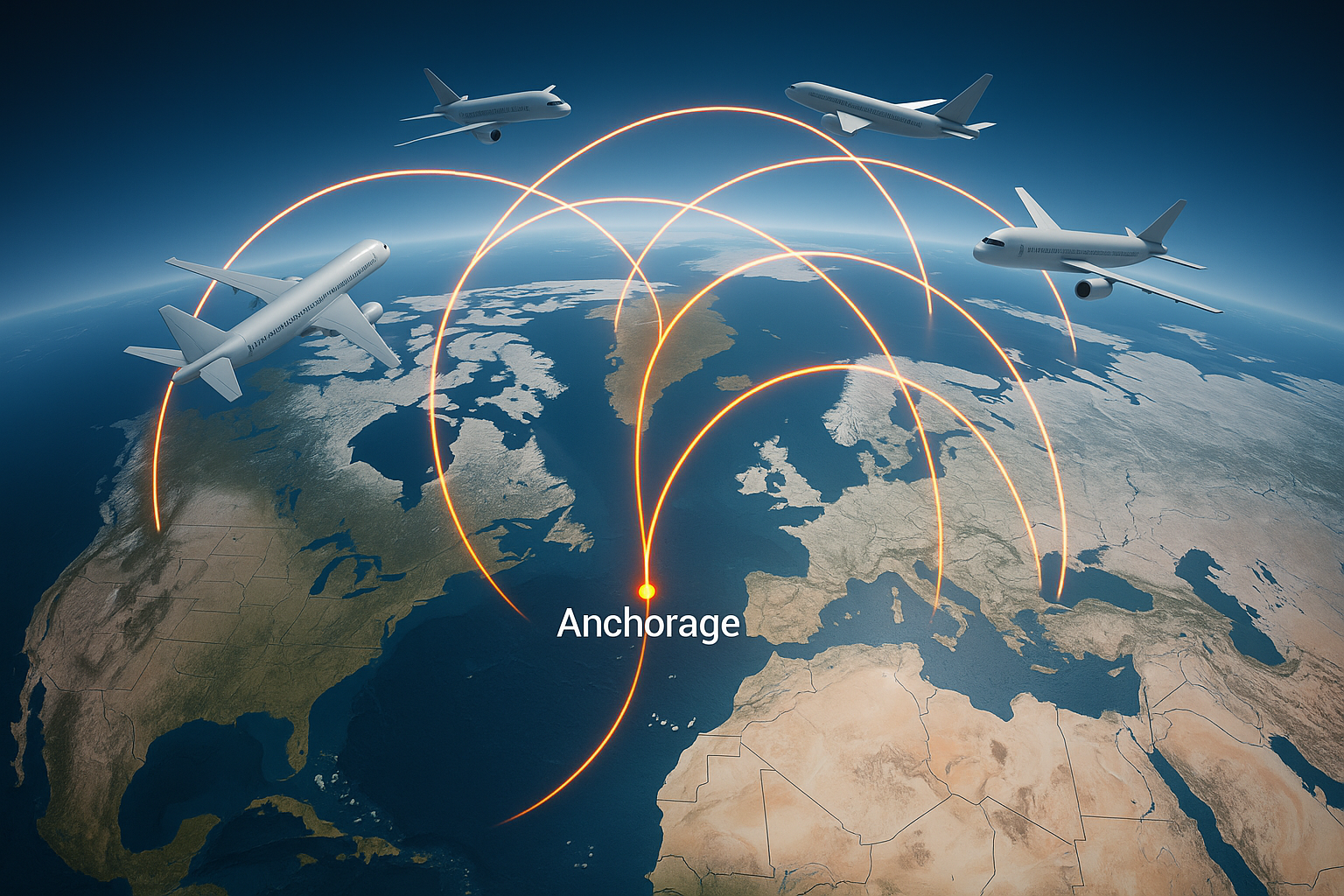 Polar Flight Routes Visualization