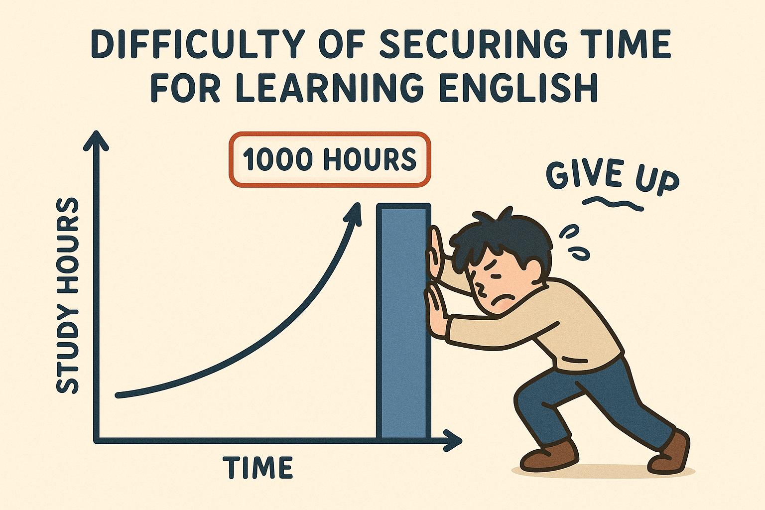 英語学習の時間確保の困難さ