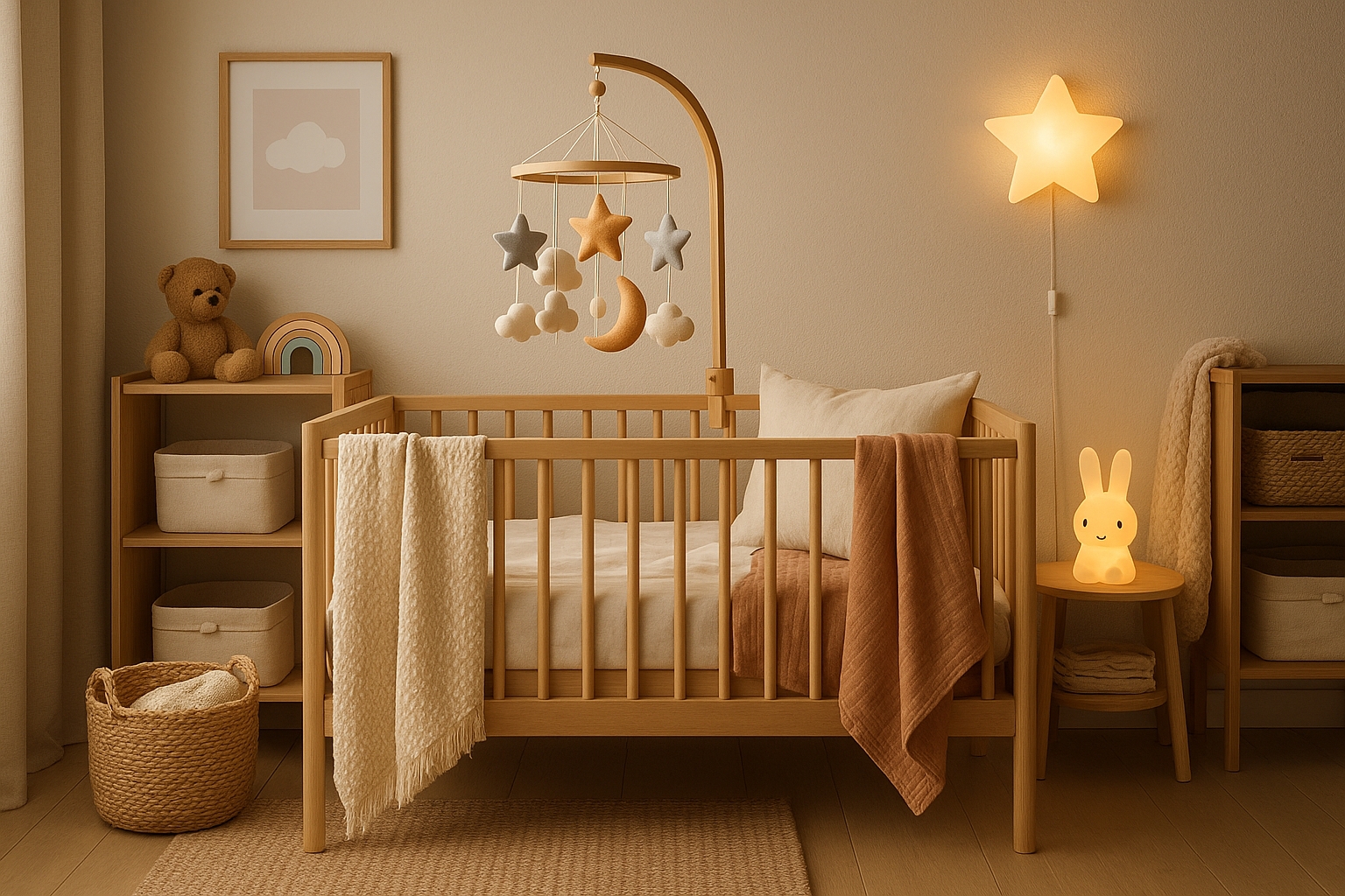 Chambre de bébé cocooning aménagée