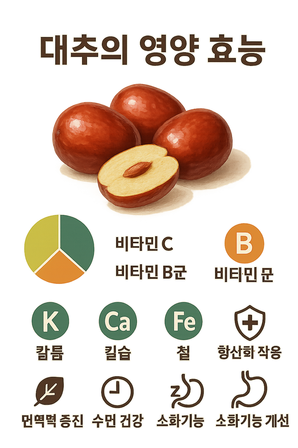 대추의 영양성분 인포그래픽