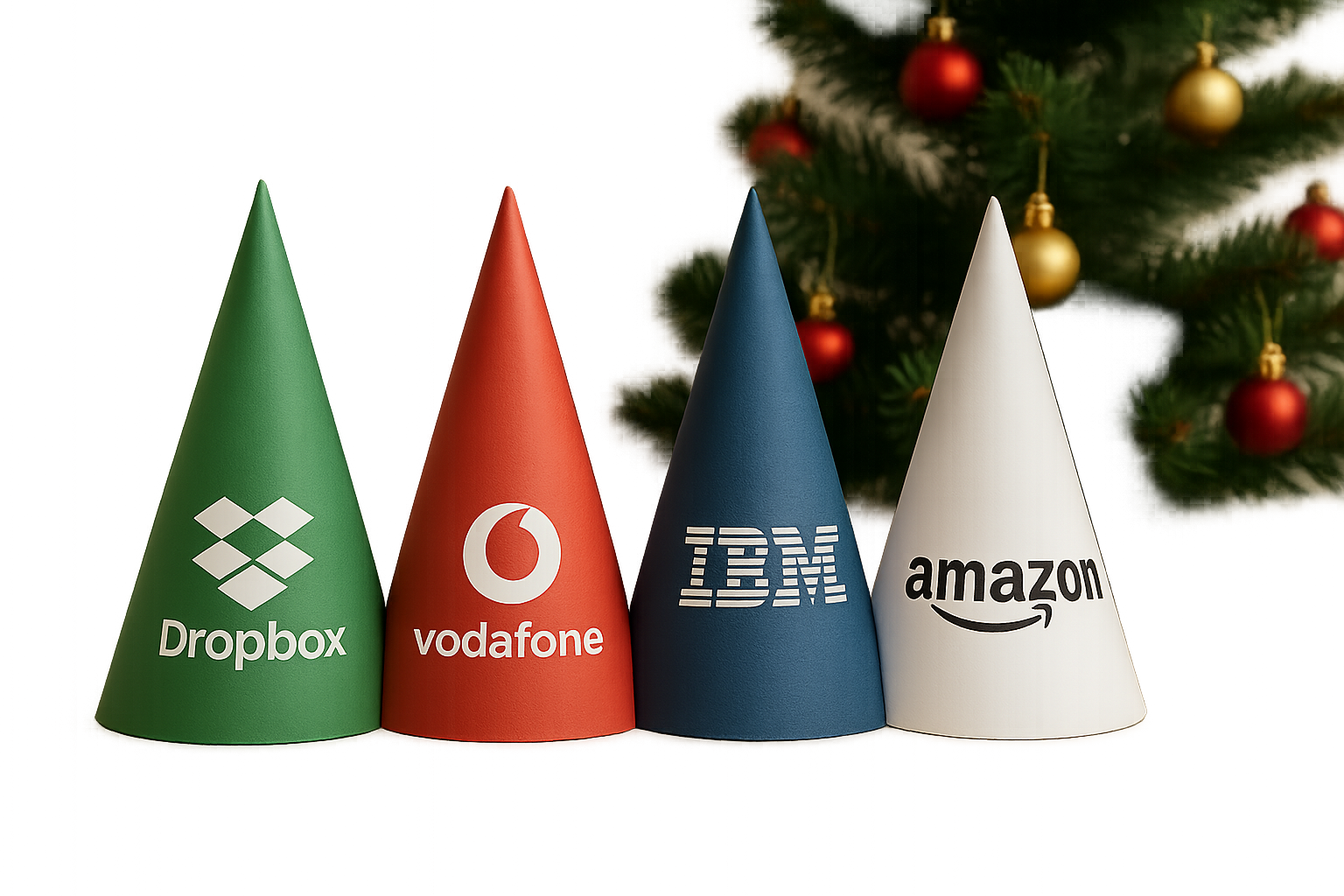 Custom Branded Paper Tree Cone Ornaments