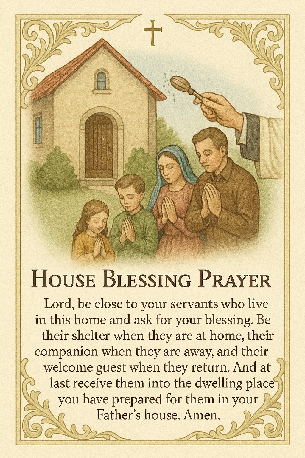House Blessing Prayer - Printable Catholic Prayer Card