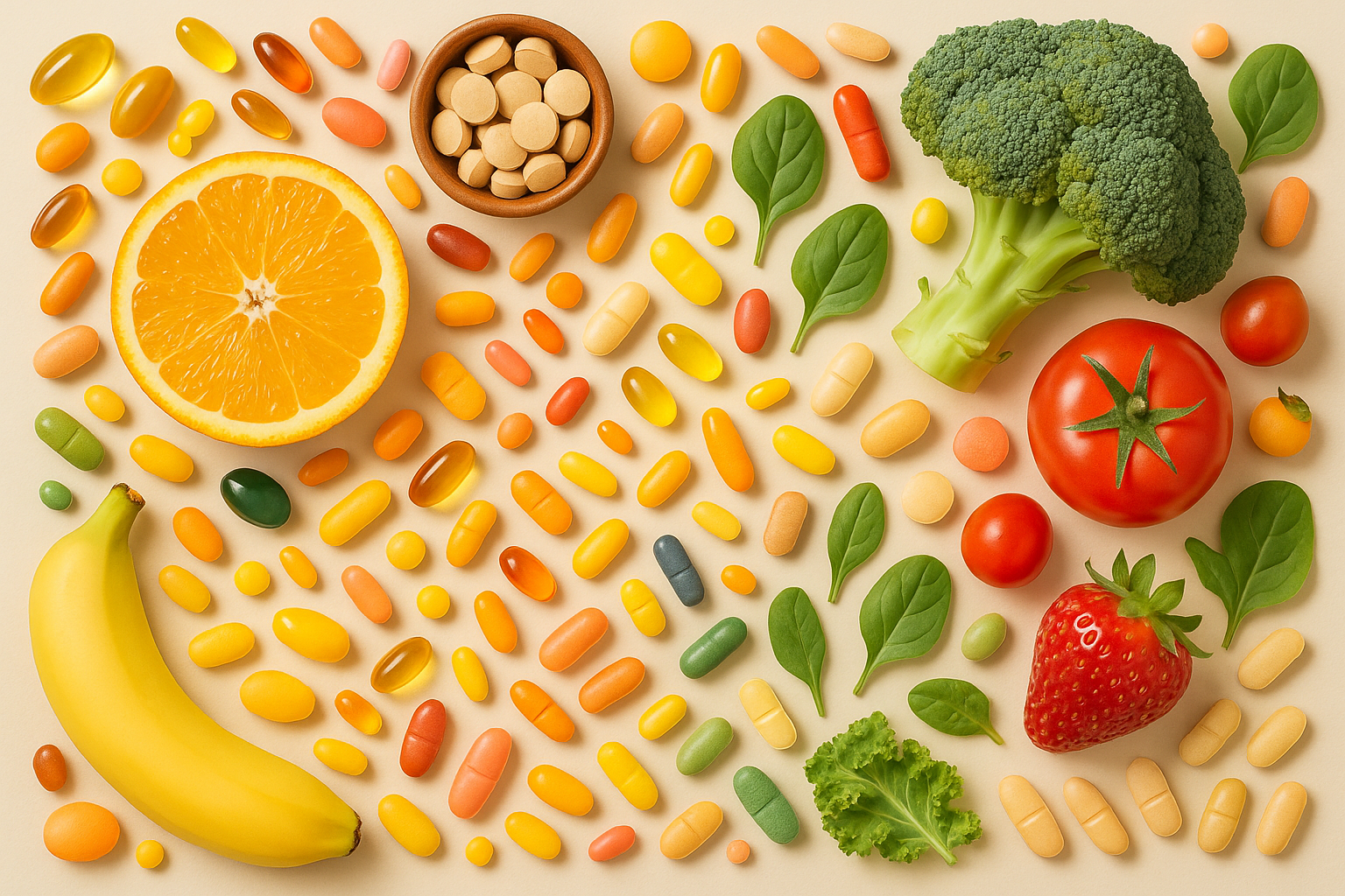 다양한 비타민과 영양제