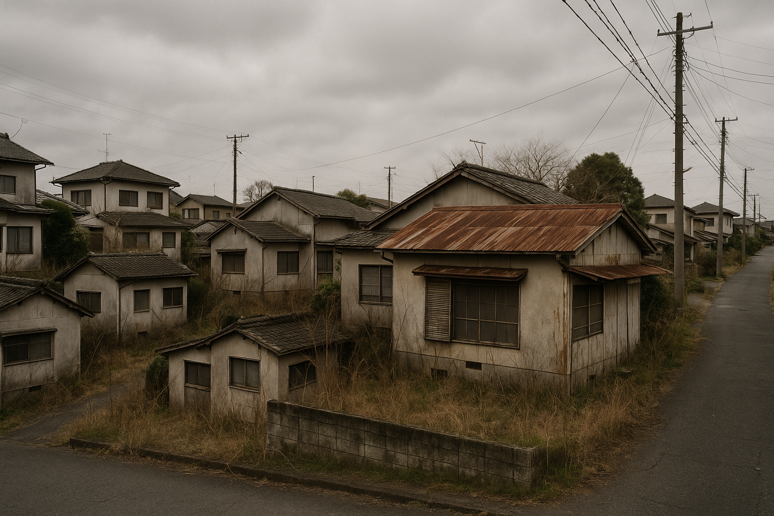 空き家が増加する住宅地