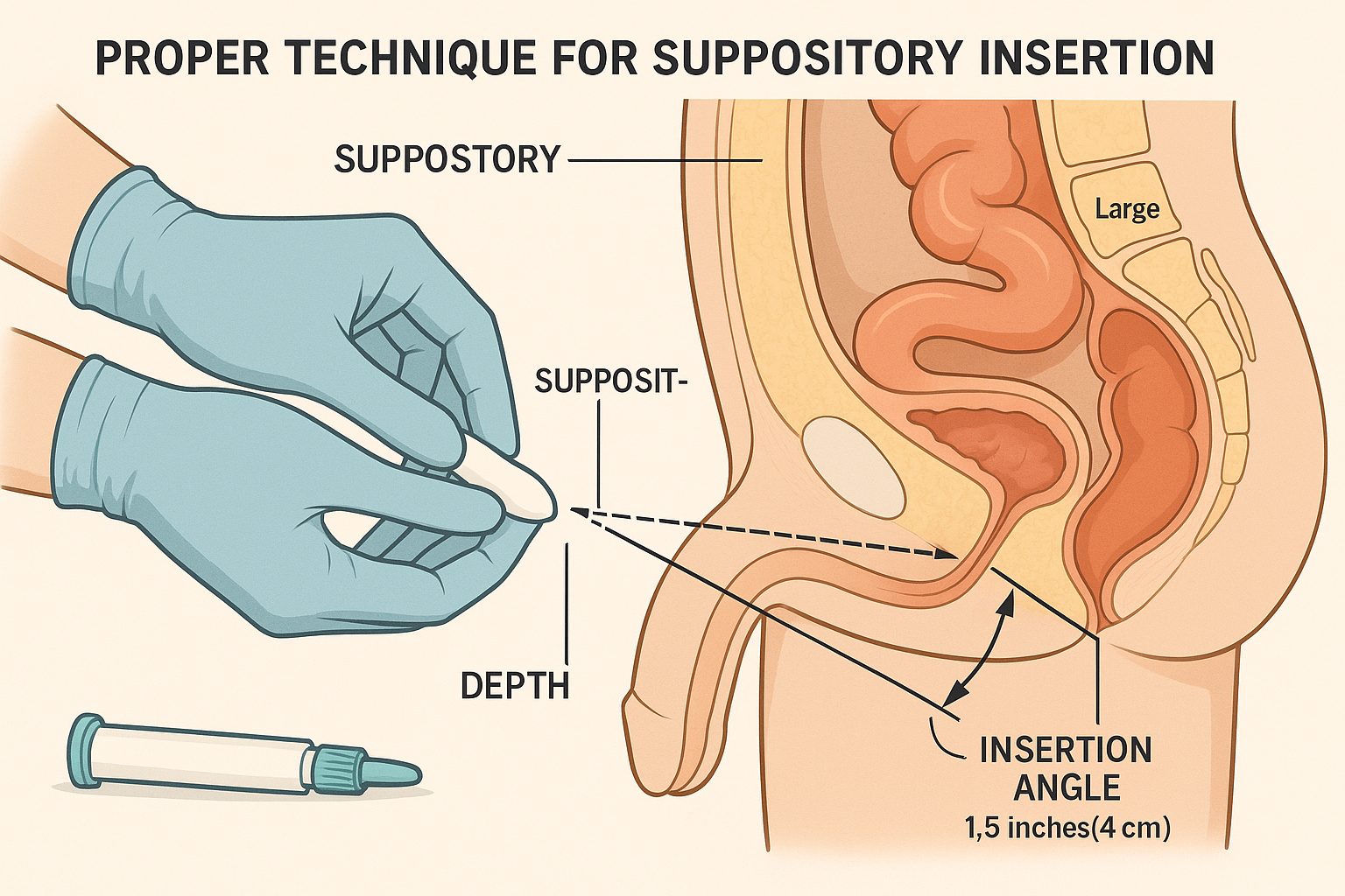 suppository insertion technique demonstration