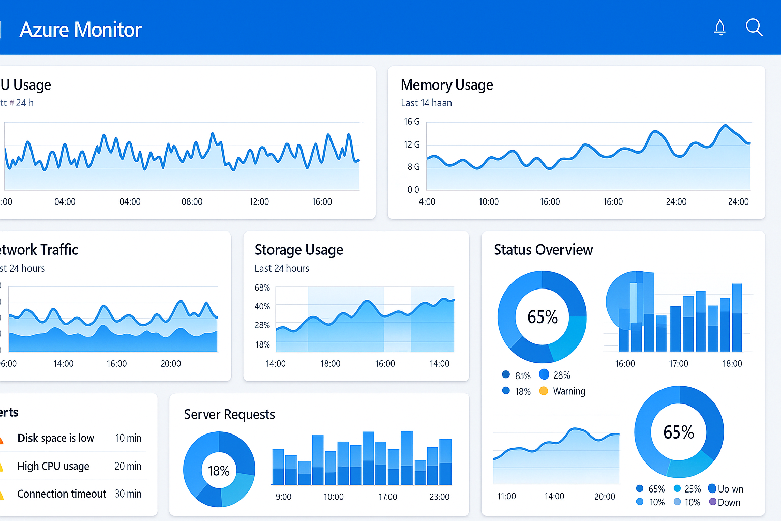 Azure Monitoring and Analytics Dashboard