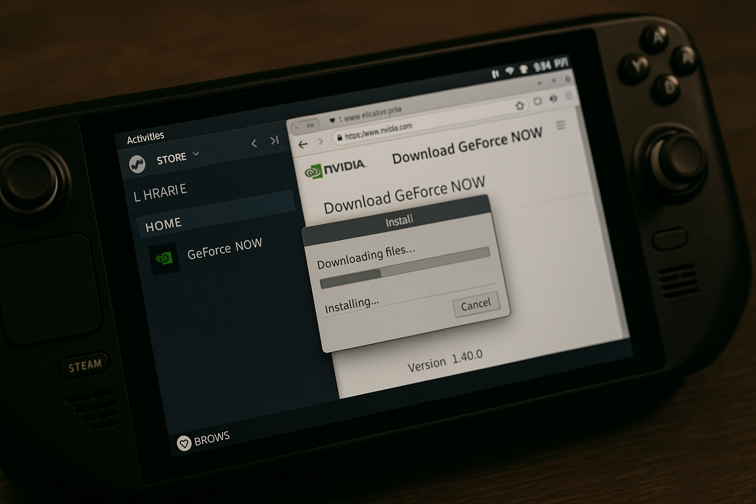 Processo di installazione GeForce NOW su Steam Deck
