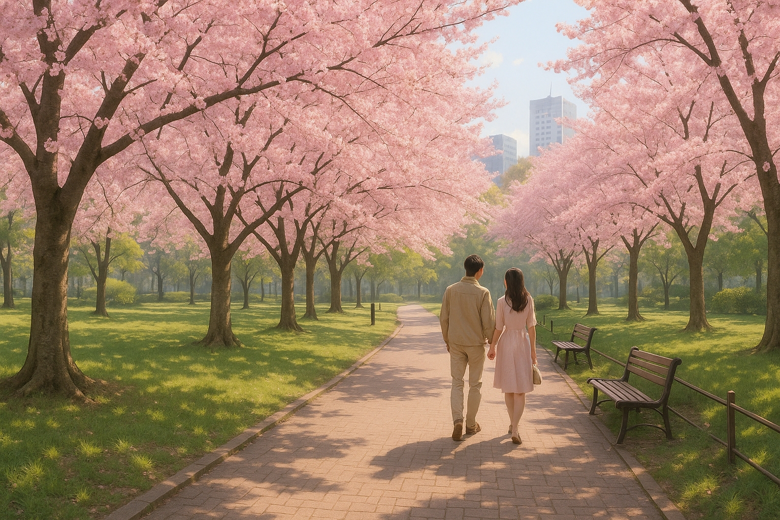 春の桜並木