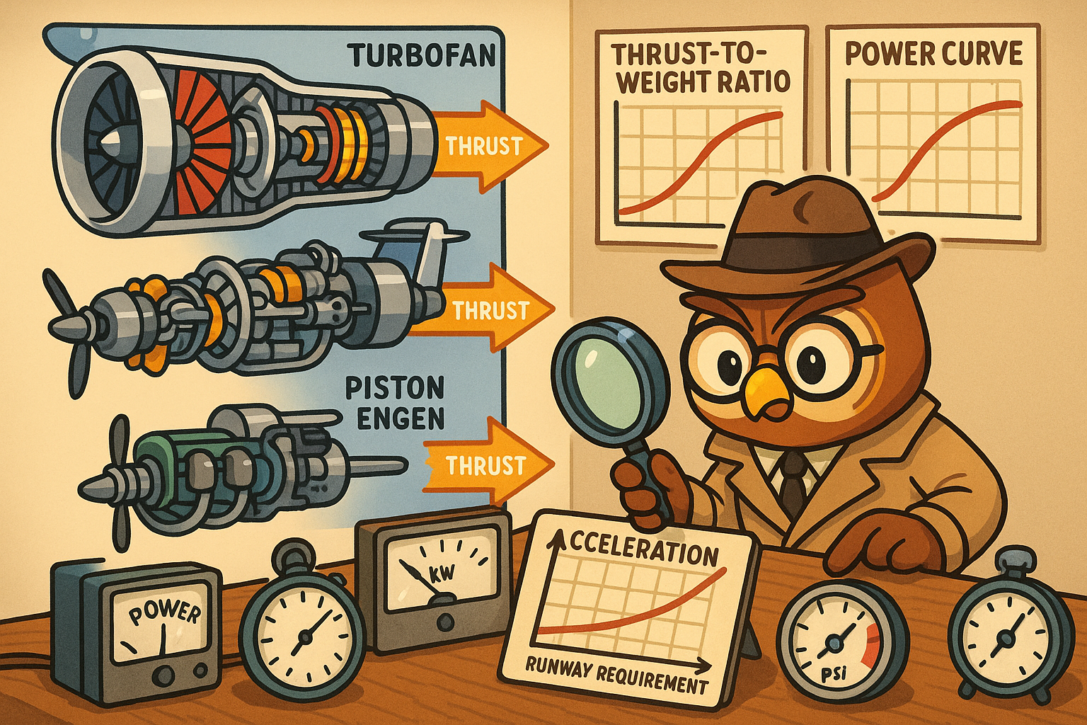 Inspector Owl analyzing engine systems