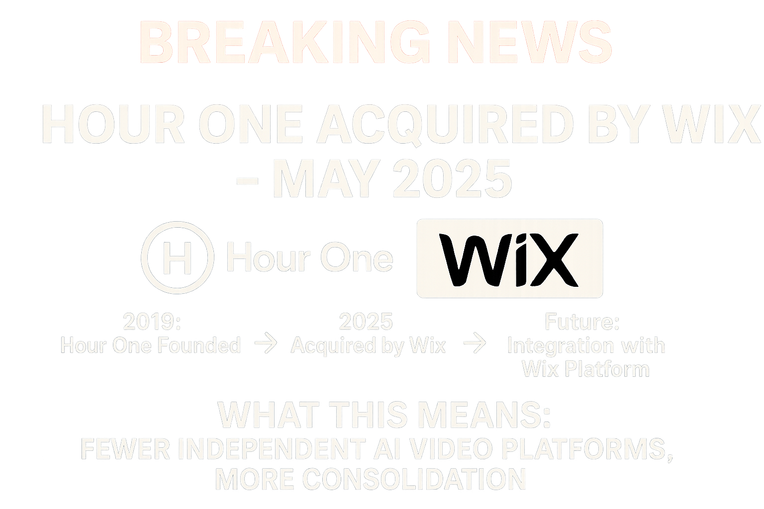 Hour One Acquired by Wix Breaking News