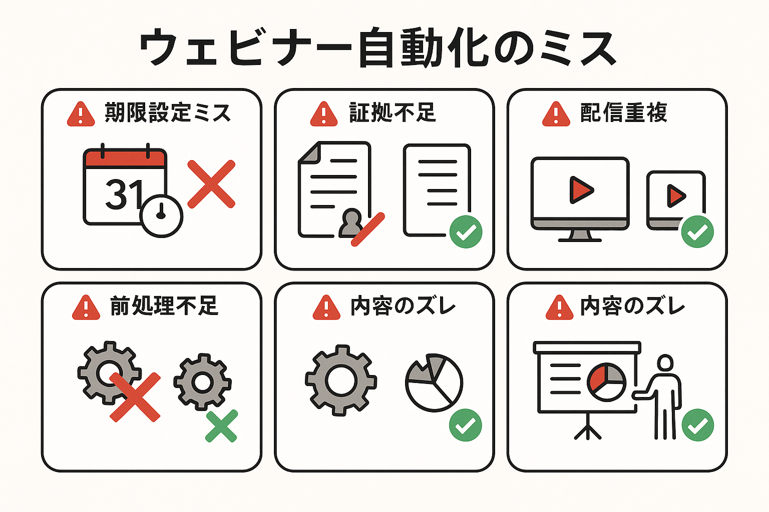 自動ウェビナーでよくある5つの失敗パターンと解決策