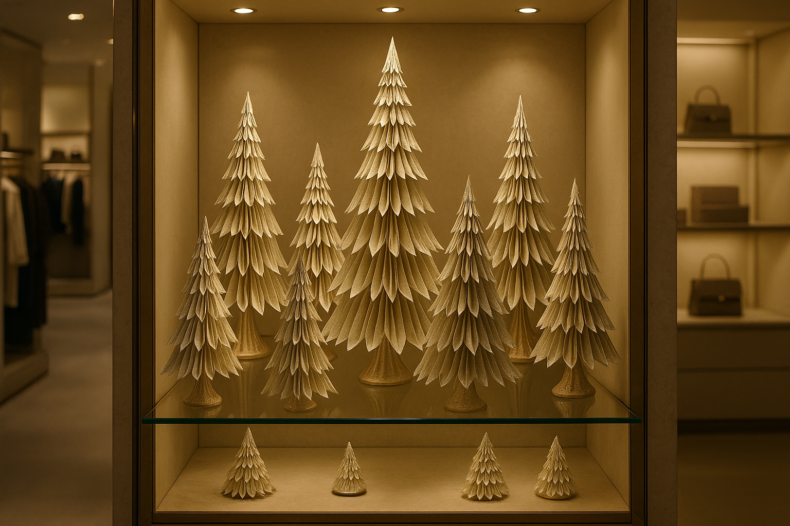 Retail Display Paper Tree Cone Ornaments